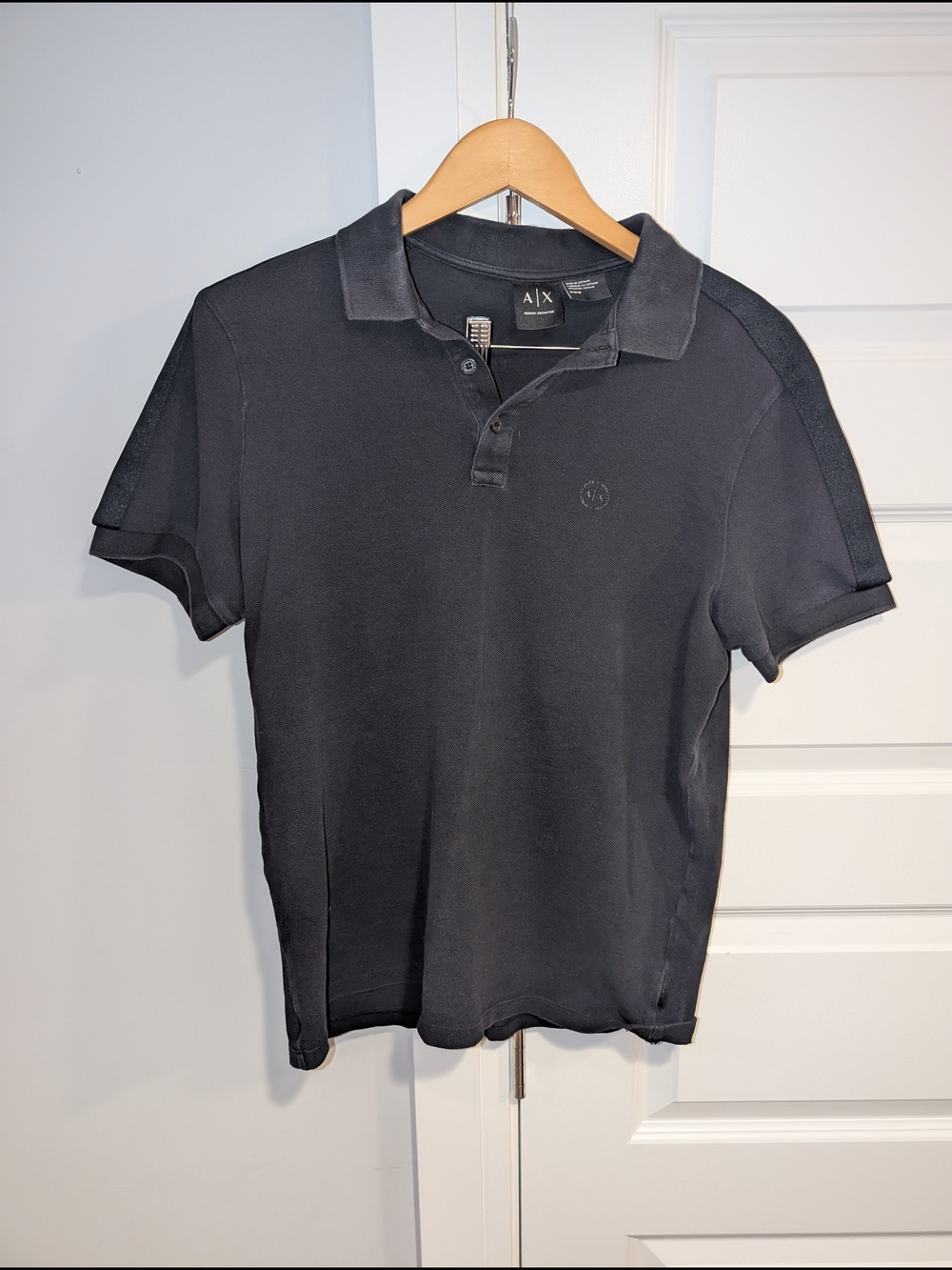 Armani Exchange Black Polo Shirt